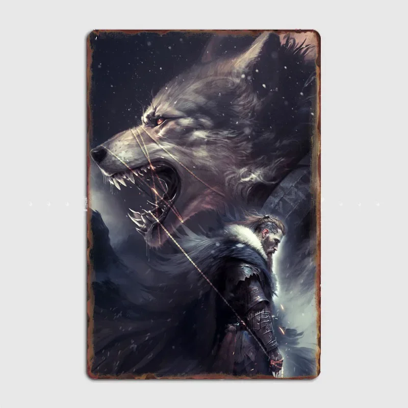 Vintage Home Cinema - Mythologie nordique illustré Fenrir et le