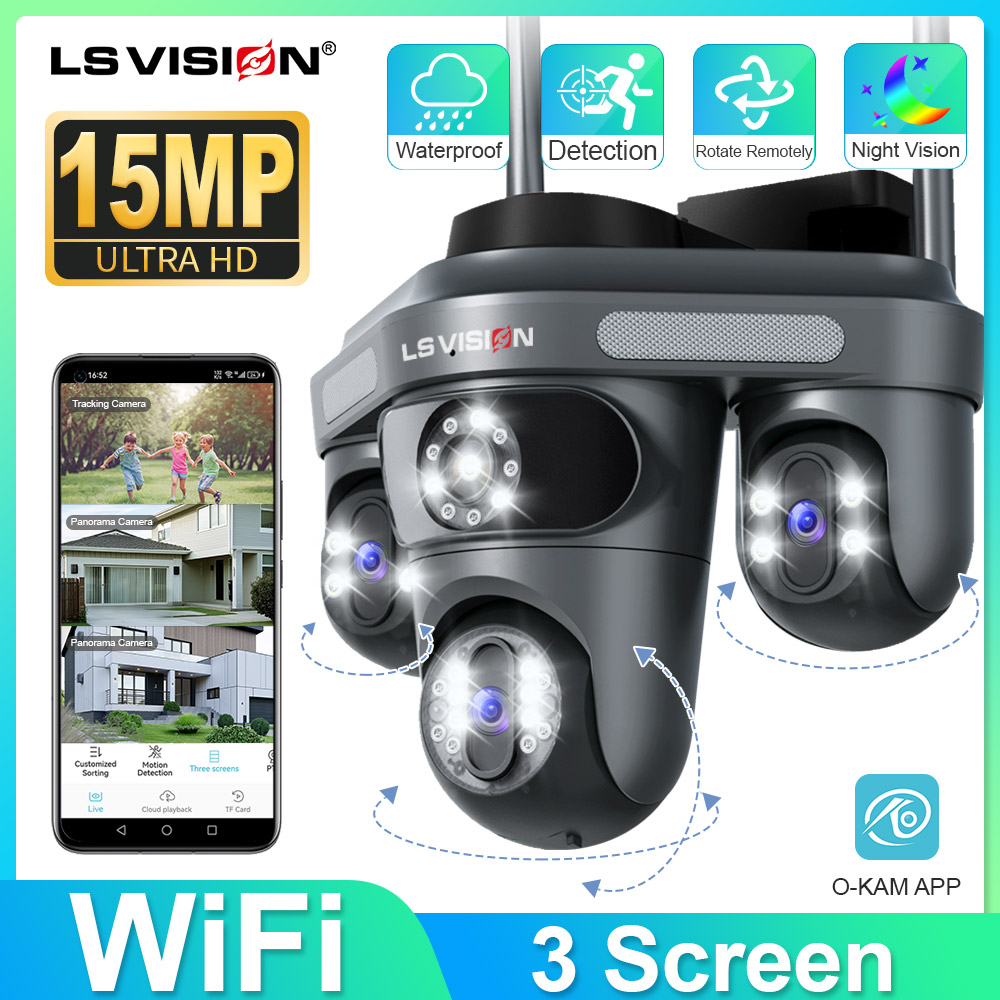 Home Cinema Wall Panels - LS VISION Triple Écrans Caméra WiFi