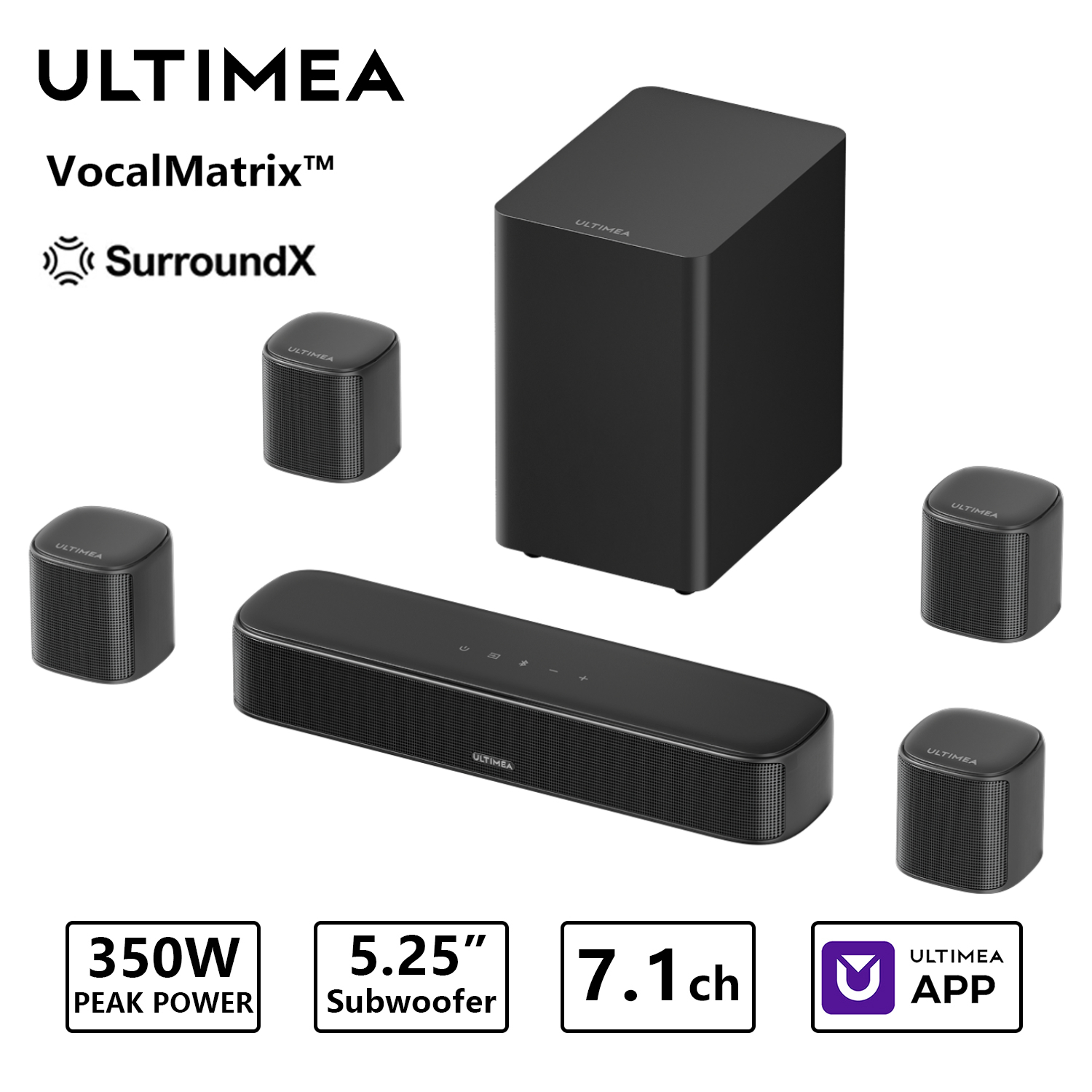 Home Cinema Ultimea - Barre de son ULTIMEA 350W 7.1
