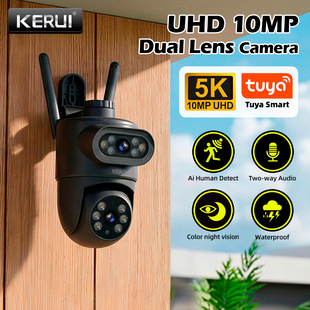 Caméra IP KERUI 5K 10MP HD Wif - Home Cinema Wall Panels avis et prix