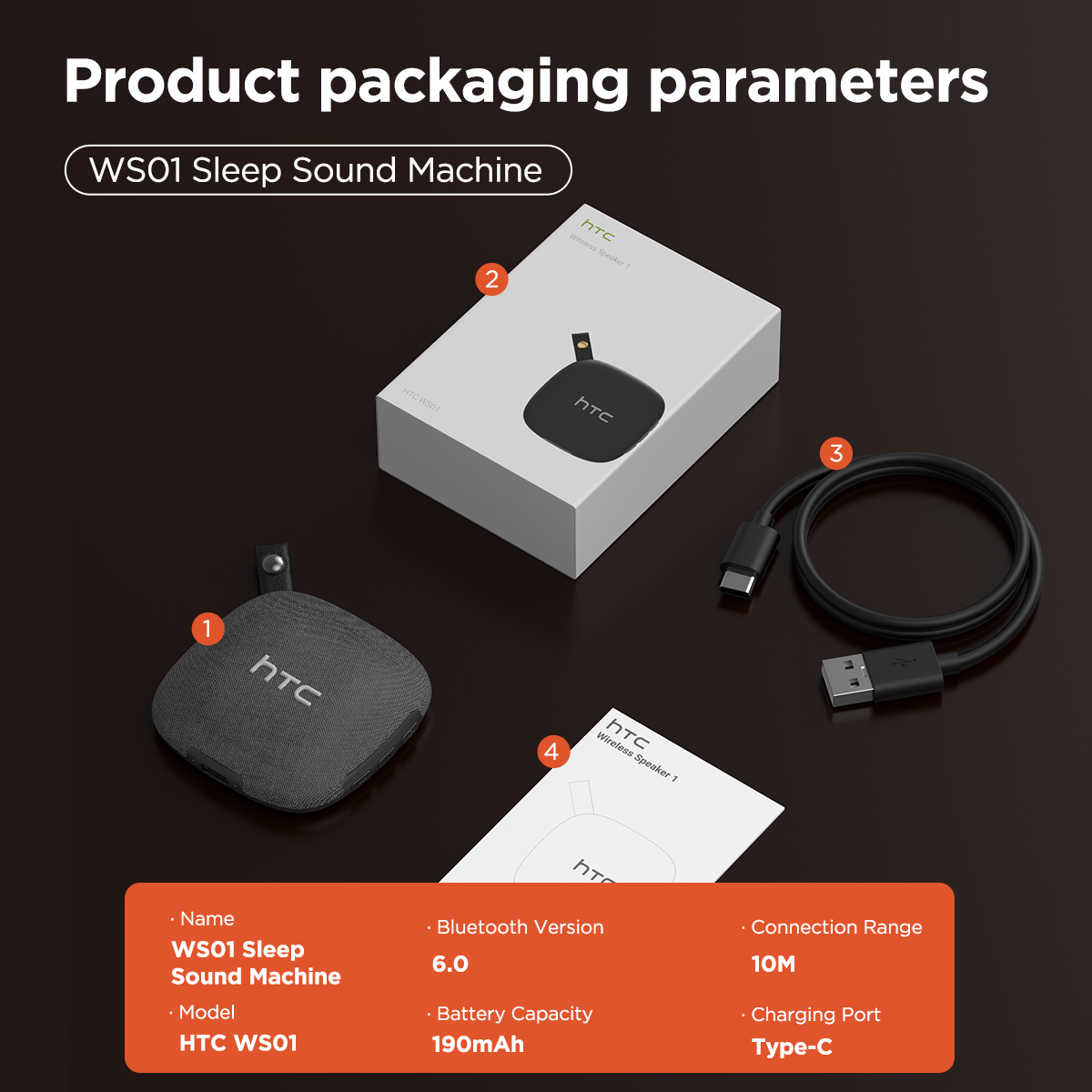 Enceinte HTC WS01, aide au som - Soundbar Bluetooth Home avis et prix