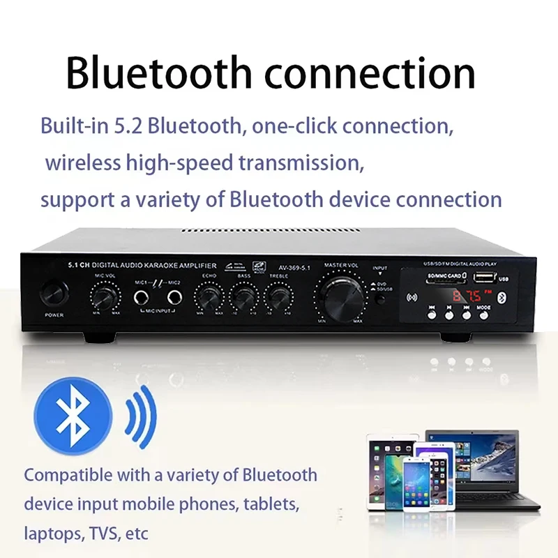 AV-369BT Bluetooth 5.1 amplifi - Home Cinema Receiver avis et prix