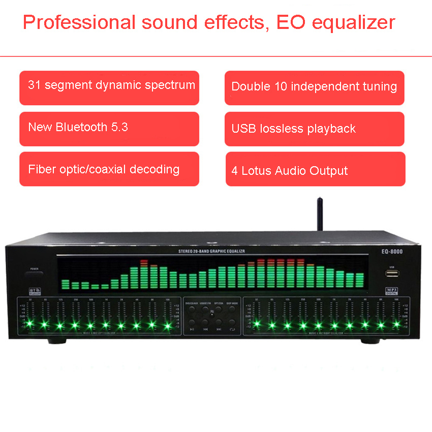 EQ8000 Égaliseur Bluetooth 5.3 - Home Cinema Receiver avis et prix